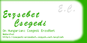 erzsebet csegedi business card