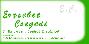 erzsebet csegedi business card